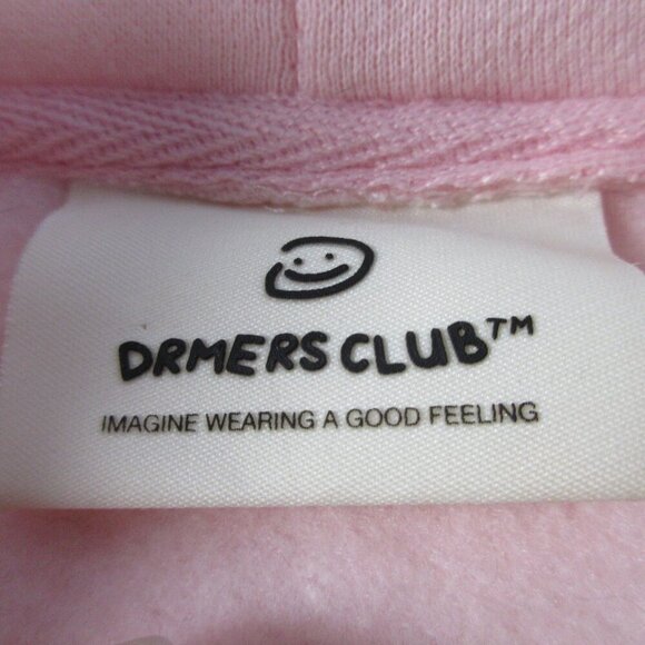 Drmers Club Zip Up Hoodie Jacket Women M Pink Drawstring Cozy Chic Lounge 894 - Picture 3 of 16